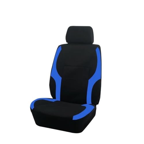 Housses de siège universelles en polyester uni bicolore bleu pour auto et citadine