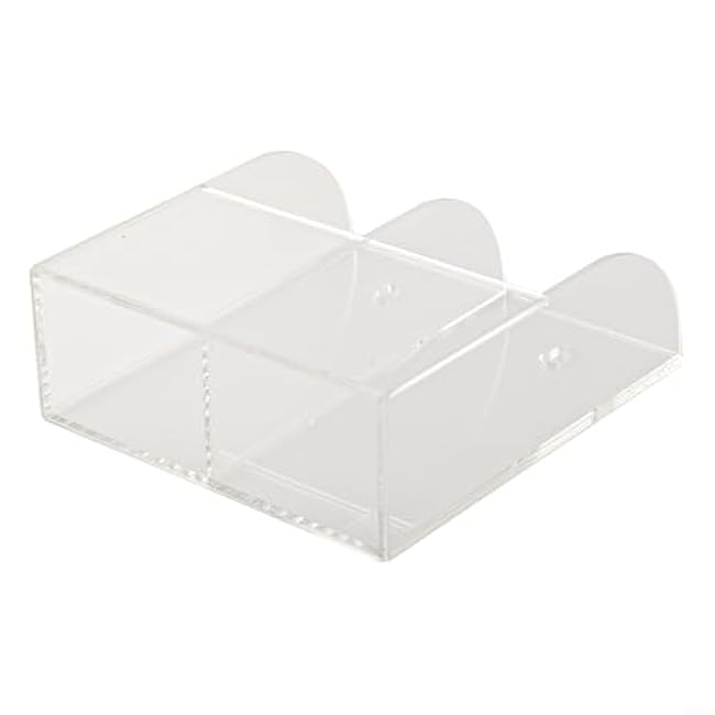 Acrylic Wall Mount Remote Storage Box, for Organizing TV and Air Conditioning Remotes (double grid)