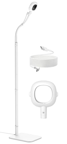 Floor Stand for Nanit Baby Monitor Baby Camera Stand for Nanit Pro/Plus with Anti-fall Design & Heavy-Duty Base 37-69 Adjustable Height Flexible Nanit Camera Mount for Crib No Tools or Wall Damage