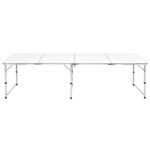 Genérico Mesita Plegable de Aluminio Camping con 240 x 60 cm,Actividades al Aire Libre,Camping y Senderismo,Muebles de camping-41327