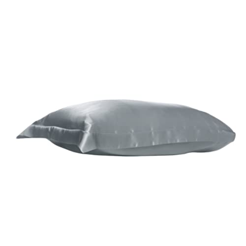 SMUG Grey Satin Pillow Case, Gray
