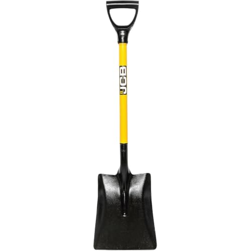 Image of JCB 250mm x 320mm Square Open Socket Yard Shovel, Carbon Steel Forged Blade for Moving Soil, Sand, Aggregate, Cement, Farmyard Waste & Debris, Heavy Duty Gardening & Construction Tool