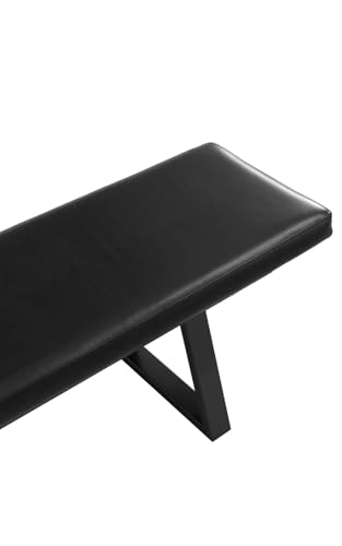 Hyde Bench banc design assise polyuréthane cadre métal noir