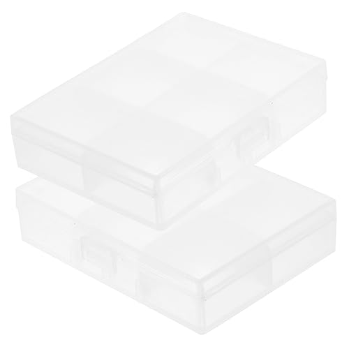 GAROZATION Photo Case Dividers 2 Pack Plastic Organizer Box Id Card Holder Filing Box for Cards