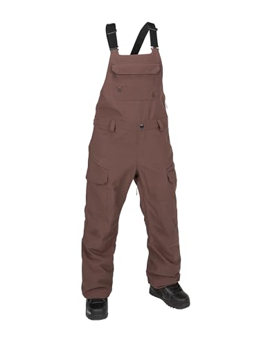 Volcom Creston 3D Stretch Bib overall pantalon de snowboard marron