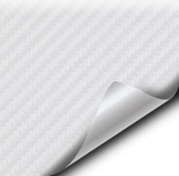 VViViD Tela de vinilo marina con acabado de piel sintética de fibra de carbono blanca resistente a la intemperie (3 pies x 54 pulgadas)