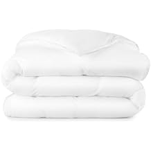 Microfiber Filled Down Alternative Comforter - Luxury Down Alternative Duvet Insert with Lightweight & Breathable Microfiber Filling and GOTS Certified Organic Cotton Cover King/Cal King Size