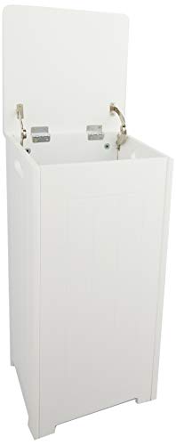 House & Homestyle Laundry Basket, MDF, White, 60cm x 30cm x 30cm House & Homestyle Laundry Basket, MDF, White, 60cm x 30cm x 30cm