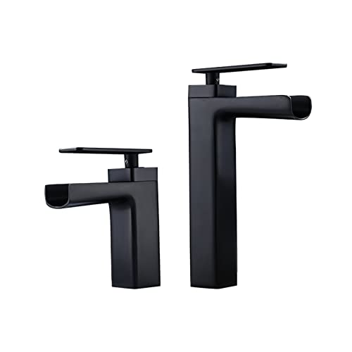 Robinet de lavabo noir et blanc mitigeur eau chaude et froide - 8