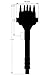 MSD Dist, Black, Dual Sync, Chevy Tall Deck