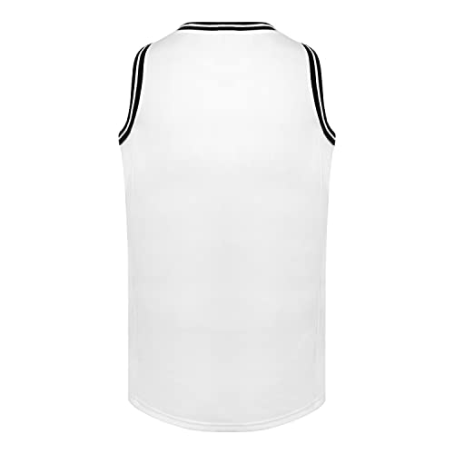 Image of MESOSPERO Blank Basketball Jersey 90S Hip Hop Clothing for Party,Mens Plain Mesh Athletic Practice Sports Shirts S-3XL