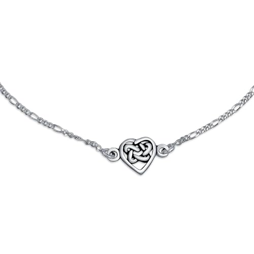 Tobillera de plata de ley .925 con diseño celta Claddagh ajustable para mujer 2