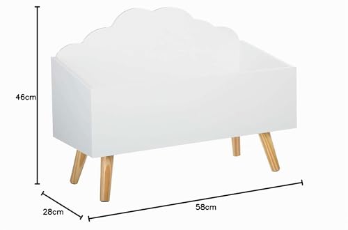 Cofre Infantil Nuage Blanco Elegante de Madera Lacada 7