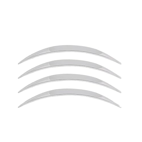 HhyY6LL 4 Pcs Fender Flare Protector for Jeep Commander 2018-2025,Anti-Scratch Vehicle Wheel Well Trim Shield Guard Anti-Collision Decals,A-Chrome