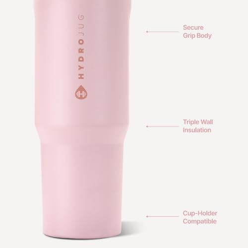 Image of HydroJug Sport 40 oz Insulated Stainless Steel Water Bottle, Pink Sand