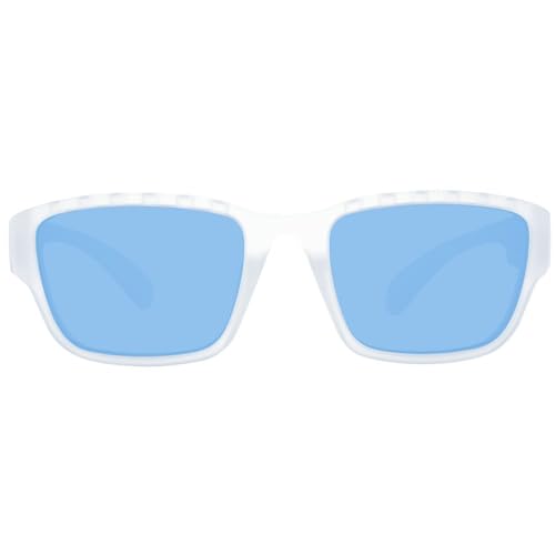 Adidas SP0007 26X Sunglasses Men's Crystal/Blue Mirror Lenses Rectangular 57mm2