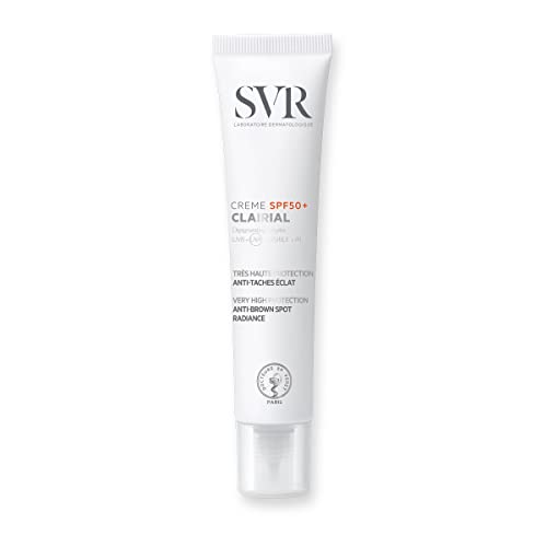 SVR CLAIRIAL Face Sun Cream SPF 50+ for Daily UV Anti-Aging Hyperpigmentation Treatment, Face, Neck, Hands
