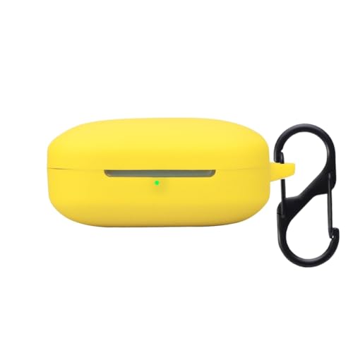 Image of WELCROS Silicone Case Cover for One-Plus Buds 3 with Carabiner (Yellow)