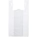 Plastic Bag-Standard White Plain T-Shirt Bag 11.5"x6.5"x21.5" 15 mic - 1000 bags/case