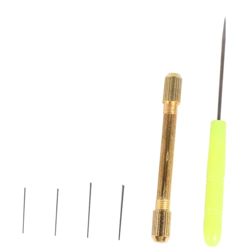 OSALADI 6PCS Crochet Kit with Copper Handle Steel Needles for Wig Implant Doll Hair Extension Random Color Crochet Hook for DIY Hair Projects Random Color