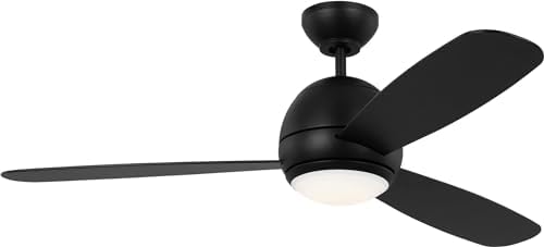 Orbis - 3 Blade Ceiling Fan with Light Kit in Contemporary Style-14.6 Inches Tall and 52 Inches Wide-Midnight Black Fini