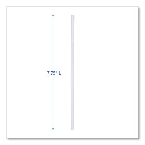Boardwalk Wrapped Jumbo Straws, 7.75", Polypropylene, Clear, 12,000/Carton