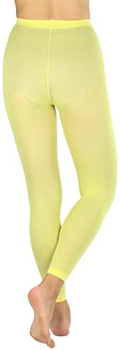 Image of ToBeInStyle Women's Opaque Ankle Long Nylon Footless Fun Tights Pantyhose