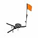Ice Fishing Tip Up Equipment, Strike Indicator with Orange Pole Flags, Foldable&Portable Winter Angler Tackle Gear (Black-2 pcs)