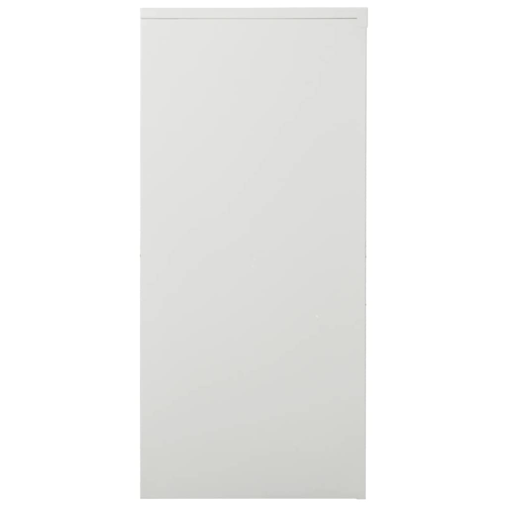 Armadio con porta scorrevole, in metallo, per aziende, ufficio, scuola, grigio chiaro, 90 x 40 x 90 cm, in acciaio (facile da montare)