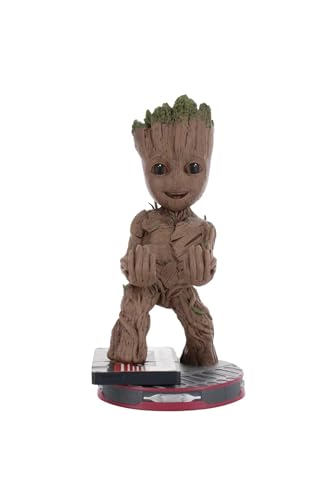 Cableguys Les Gardiens de la Galaxie Gaming-Figur Junger Groot - Halter für Controller oder Smartphone - USB-Kabel enthalten - 20 cm