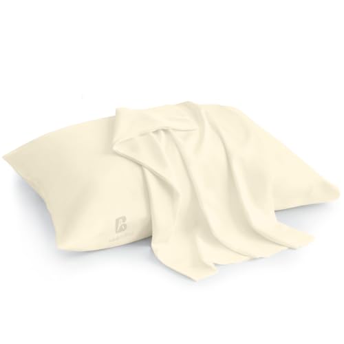 Image of Atiksh Beddings 14x20 Toddler Travel Pillow Cases, Pack of 2, 100% Egyptian Cotton, 600 Thread Count, Zipper Closure, Small Pillowcase for Kids, Daycare, Preschool & Travel, Ivory