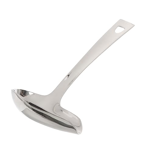 GLEAVI 1pezzi Cucchiaio Per Condire in Acciaio Resistenti Cucchiaio Da Salsa Posate Da Tavola Design Creativo Senza Ruvidità Per Versare Salsa Uso Da Chef Cucina e Decorazione Facile Da u
