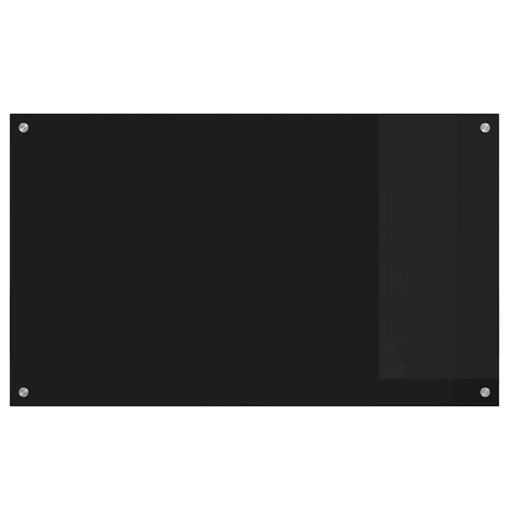 Generisch Küchenrückwand Schwarz 100 x 60 cm Gehärtetes Glas,Heim Garten,Küche Esszimmer,Küchenhelfer -utensilien-42018043