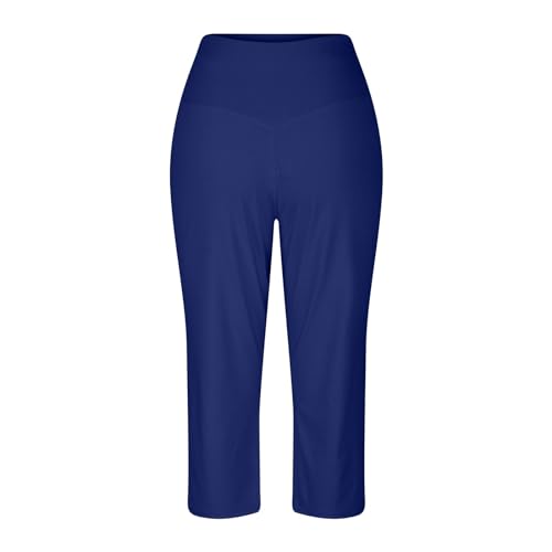 LCMTWX Capris for Women Pockets for Women Casual Stretch High Waisted Yoga Leggings Comfy Wide Leg Pants Womens Pull On2