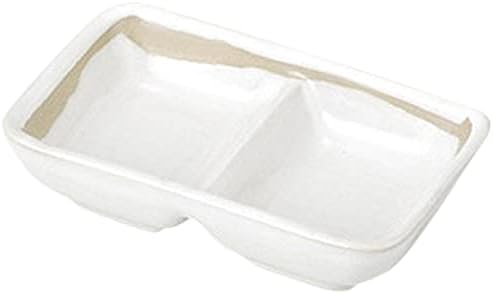 Set of 5, Powdered Line, 2-Item Condiment Dishes, 4.3 x 2.7 inches (11 x 6.8 cm), 4.2 oz (120 g), Condiment Dishes, [Restaurant, Commercial Use]