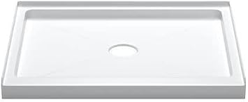 Miseno MNOSB4234C 42" x 34" Rectangular Shower Base with Single Threshold and Center Drain - White