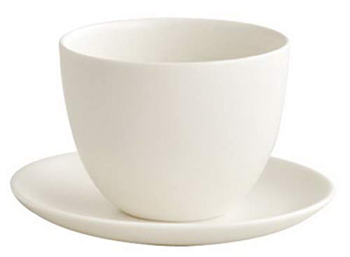 KINTO 17144 PEBBLE Cup & Saucer, 6.1 fl oz (180 ml), White