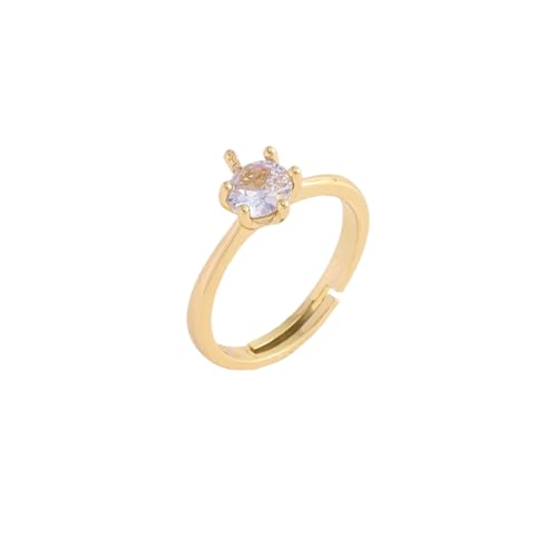 Anillo de circonita para mujer ajustable en acero inoxidable ideal para ocasiones especiales