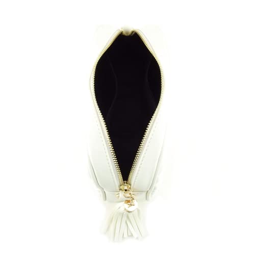 Image of Simple Shoulder Crossbody Bag With Metal Chain Strap And Tassel Top Zipper