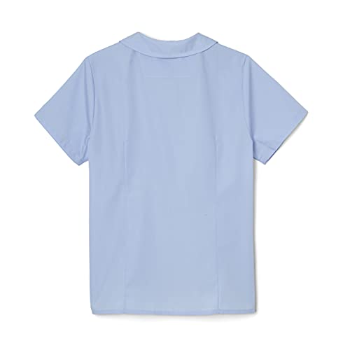 Image of French Toast Peter Pan Collar Short Sleeve Blouse (Girls Standard & Plus Sizes), Blue,