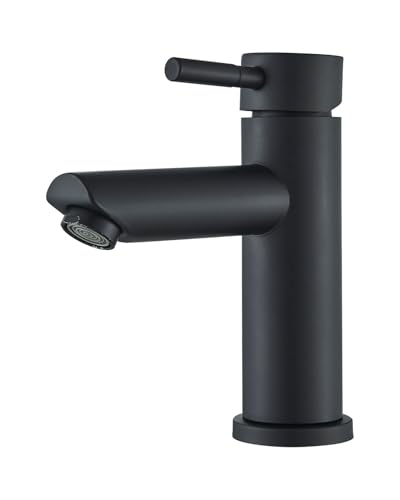 TVTIUO Robinets de Lavabo，Robinet Salle Bain Monocommande, Mitigeur de Lavabo, Robinet de Salle de Bains Lavabo, Moderne Robinetterie Vasque à Poser Avec Tuyaux d'eau...
