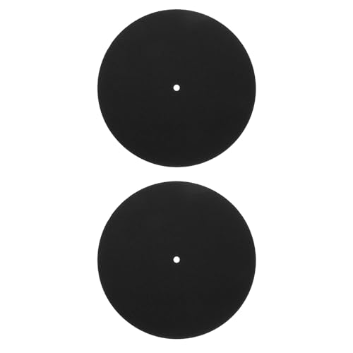 YARNOW Lot de 2 Tapis de Protection en Feutrine Épaisse 20 CM Diamètre 3 MM pour Disques Vinyles...
