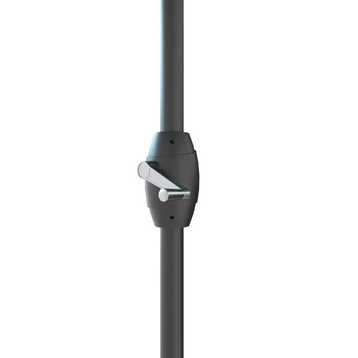 Image of Midtown Umbrellas The Lean 6 Feet Outdoor Umbrella With Terylast Light Navy Polyester Fabric - 8 Ribs Aluminum Frame Patio Umbrella With Zinc Alloy Crank Lift And Auto-Tilt System