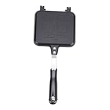 Ycauty Fabricante |Sartén Antiadherente para Prensar Panini con Patrón de Doble Cara |con Mango para Estufa de Camping