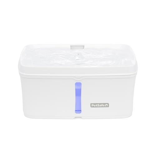 PetSafe Viva Pet Fountain - Encourages Healthy Hydration - Automatic Water Dispenser with Double Filtration - Ultra Quiet Water Fountain - Easy to Assemble - Dishwasher Safe - Stainless Steel - 140 oz