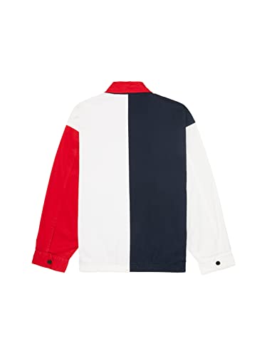Tommy Hilfiger Men's Colorblock Jacket With Magnetic Zipper Closure, Sky Captain, Xxl #TOP1
