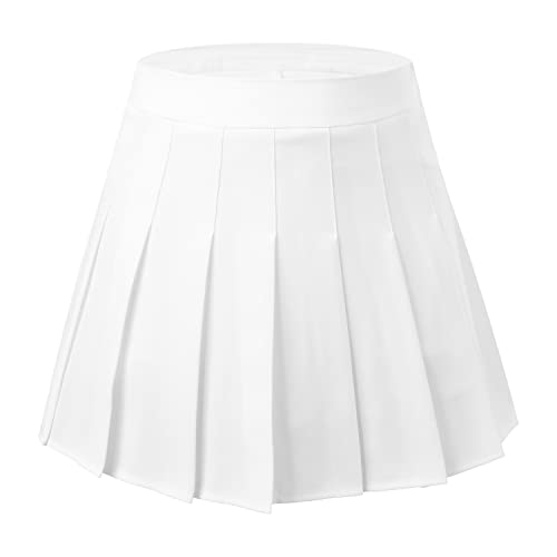 Hoerev Women Girls Short High Waist Pleated Skater Tennis Skirt4