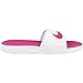 NIKE Women's Benassi Solarsoft Slide Sandal, White/Fire Berry, 11 B(M) US