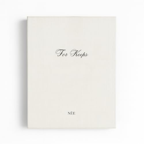 NE Name Change Wedding Keepsake Box for Bride Linen Memory Box for Invitations Photos Vows & Wedding Mementos Elegant Bridal Gift Engagement Gift Anniversary Keepsake Storage (Pearl Ivory)