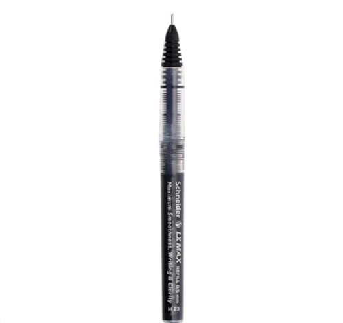 Image of MADHAVI STATIONRES Luxor Schneider Lx Max Needle Tip Refill - 0.5mm Tip - Waterproof Ink - (Pack of 10) (Black Ink)